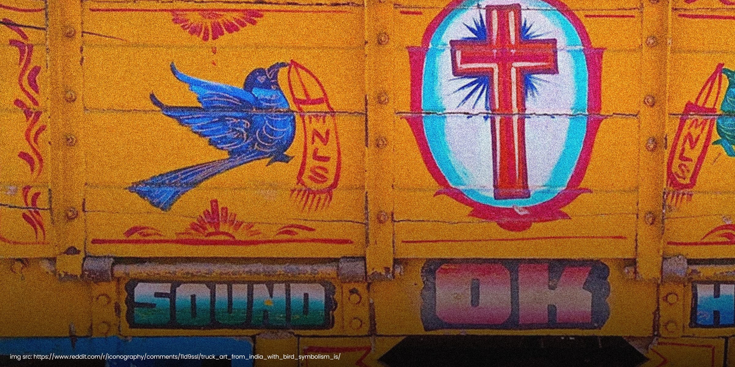 A single painted motif filling the frame